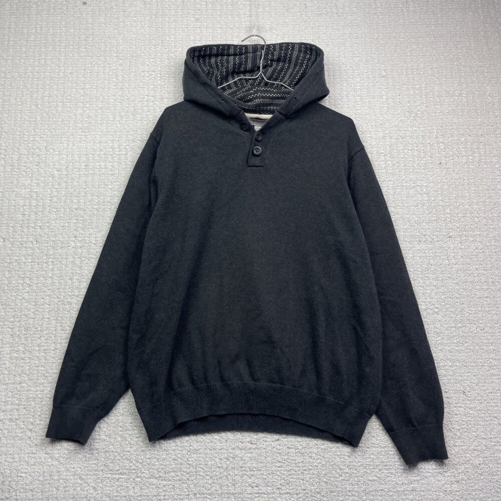 Grayson & Dunn Golf Performance Pullover Button Front Hoodie Men XL Gray Outdoor